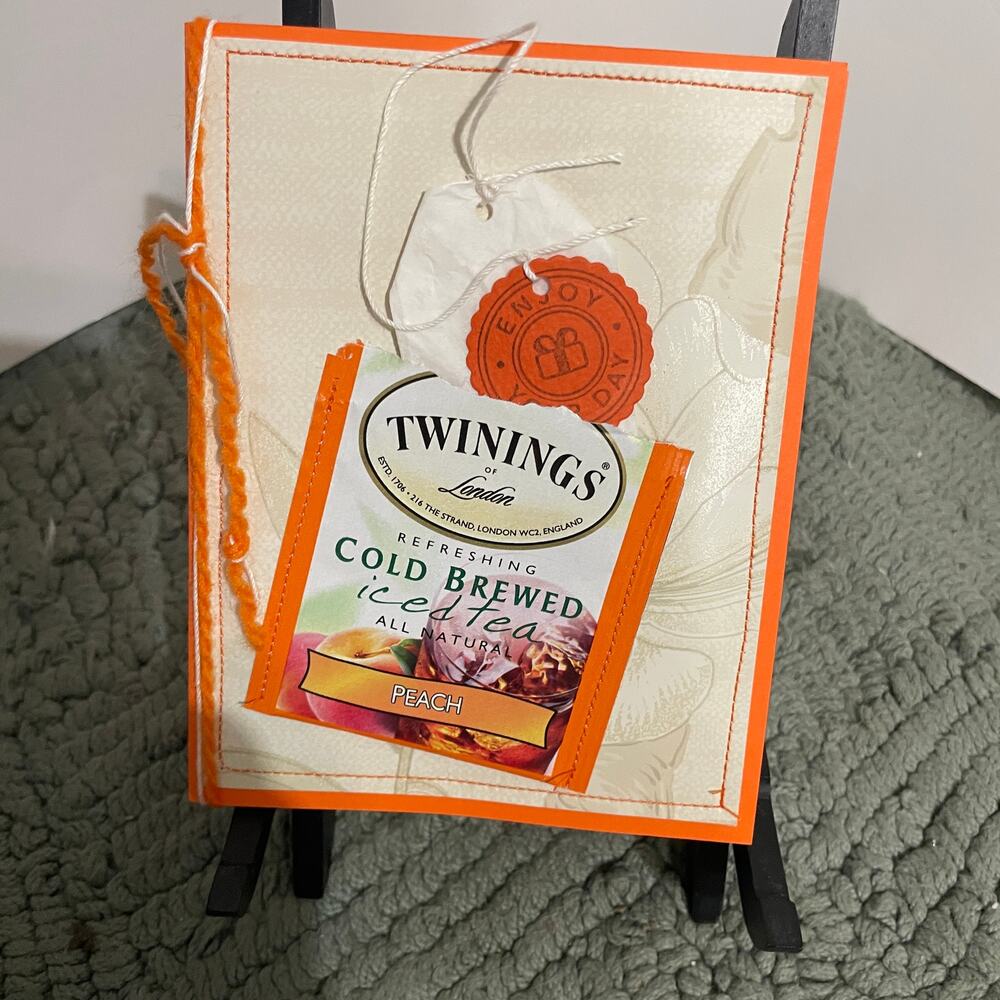 Handcrafted Birthday Card 4.25" x 5.5" with envelope. Tea BUNDLE ONLY